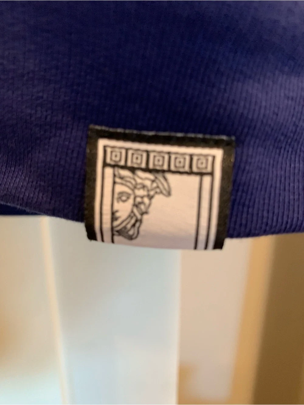 NWT-VERSACE. Sleeveless Hoodie with iconic Medusa   logo Patch in Royal Blue - Picture 6 of 16